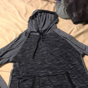 Men’s long sleeve navy blue t-shirt hoodie